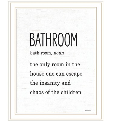 HomeRoots Bathroom Escape White Framed Print Bathroom Wall Art