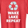 Women's - Instant Message - Wake Lake Repeat Short Sleeve Graphic T-Shirt - 2 of 4