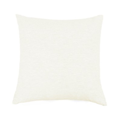 Cream French Linen Decorative Throw Pillow 20" x 20"