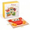 Wooden Jigsaw Puzzle Set, 6 Pack Animal Shapes Fine Motor Skill Gift - 3 of 4