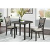 New Classic Furniture,Gia 3-Piece 42" Wood Round Dining Set With 2 Chairs In Gray - 4 of 4