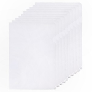 Unique Bargains L Type Plastic Portable Reusable Office Project Folders 50 Pcs - 1 of 4