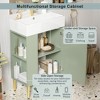 TIRAMISUBEST 21.6" Bathroom Vanity with Ceramic Sink, Freestanding Bathroom Storage Cabinet with 1 Soft Close Door and Side Storage Shelf - 3 of 4