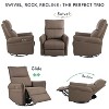 Okak Power Rocking Recliner Chair with Side Pocket 270° Swivel Electric Accent Chair Small Sofa for Living Room Bedroom Home Theater - 4 of 4