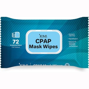 DMI CPAP Mask Wipes, Removes Oil & Dirt from CPAP Mask & Equipment, Alcohol & Latex Free, CPAP Supplies, Hypoallergenic, Unscented - 1 of 4