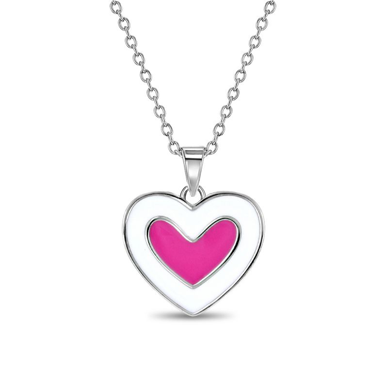 Girls' Heart to Heart Sterling Silver Necklace - In Season Jewelry, 1 of 5