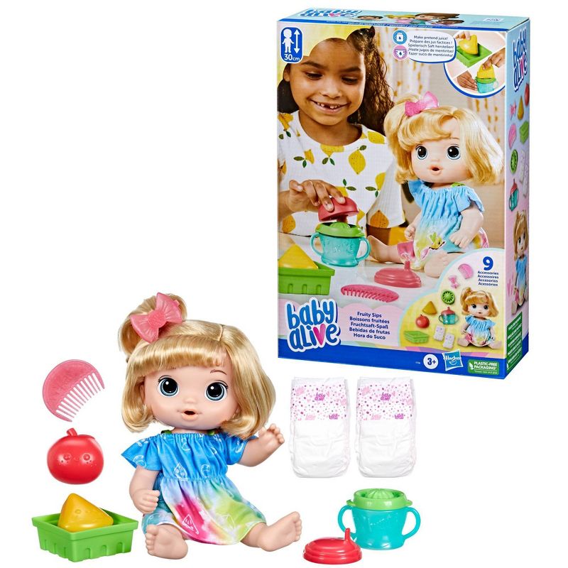 Baby Alive Fruity Sips Baby Doll - Blonde Hair/Blue Eyes, 3 of 9