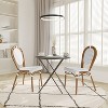 Emma & Oliver Reims Indoor/Outdoor Stacking Thonet Bistro Style Chair with PE Cane Rattan Seat and Finished Metal Frame - 2 of 4