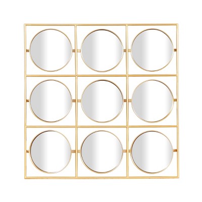 Glam Iron Decorative Wall Mirror Gold - Olivia & May