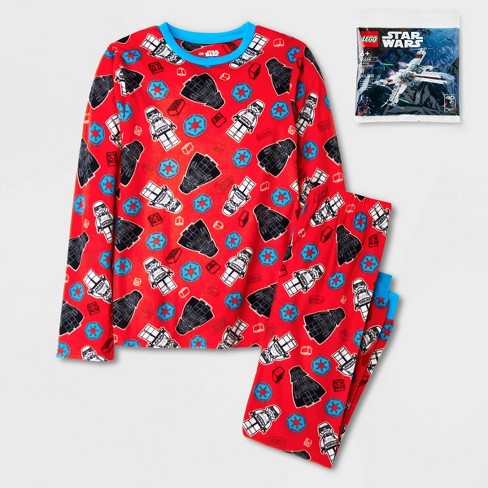 Boys\' Lego Star Wars Pajama Set With Lego Creator 30654 - Red : Target