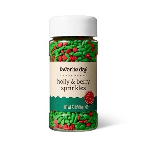Christmas Holly and Berry Sprinkles - 2.3oz - Favorite Day™ - 1 of 3