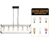 41" Industrial Metal Linear Chandelier, 6-Light Fixture with Dual Chains and Adjustable Height for Kitchen Island, Dining, or Living Space - 4 of 4