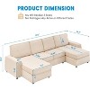 Modular Sectional Sofa, U/L-Shaped Couch w/ Removable Cover, Modern Convertible Deep Seat Sofa, Comfy Cloud Sleeper Sofa Couch for Living Room&Office - 3 of 4