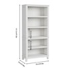 71" Tall 5-Tier Bookcase w/Adjustable Shelves, 31.5in Width Farmhouse Wooden Bookshelf for Living Room, Office, Library - 2 of 4