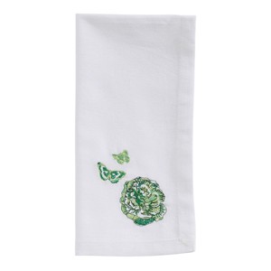 Patricia Heaton Home Green Florals And Flitters Embroidered Napkin Set of 4 - 1 of 3