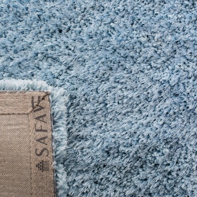 Light Blue 8' x 10' Handmade Tufted Shag Rug