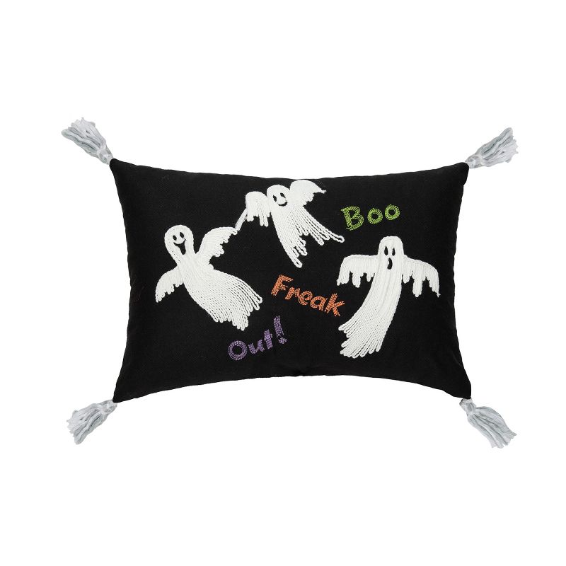 C&F Home 13" x 20" Boo Ghosts Embellished Halloween Throw Pillow, 1 of 5
