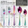 40-Piece Flatware Set for 8, Stainless Steel Retro Silverware with Vintage Baroque Design, Mirror Finish, Dishwasher Safe - 3 of 4