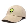 Dalix Alien Embroidered UFO Dad Hat Cotton Baseball Cap Adjustable Mens - 4 of 4