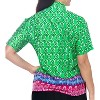 LA LEELA Hawaiian Shirts Womens Funky Vacation Button Up Summer Camp Beach Party Blouse Short Sleeve Tops Tropical Shirts - 2 of 4