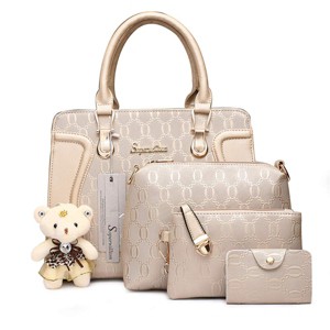 Women's Fashion Handbags Tote Bags Shoulder Bag Top Handle Satchel Purse Set 4pcs - 1 of 4