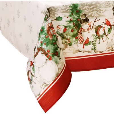 Snowman Winterland Tablecloth - Elrene Home Fashions