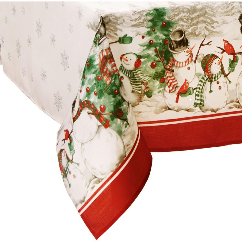 Snowman Winterland Tablecloth - Elrene Home Fashions, 1 of 4
