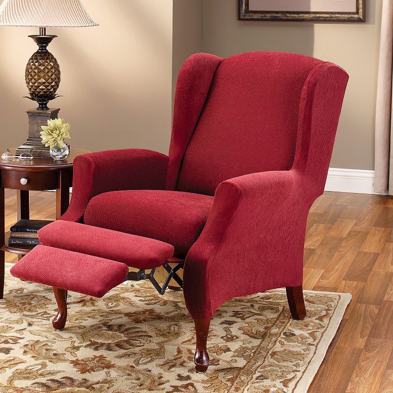 Stretch Pique Wing Recliner Slipcover - Sure Fit, 3 of 8