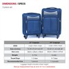 BEAFUP 2-Piece Hard Shell Luggage Set with Spinner Wheels - 20", 24" Lightweight Suitcases for Travel, Navy Blue - 3 of 4