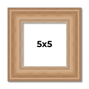 PosterPalooza | Square Weathered Yellow Picture Frame - UV Acrylic, Foam Board Backing, Hanging Hardware - 1 of 4