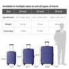 YONWAY 3 Piece Luggage Set, Travel Lightweight Suitcases with Rolling Wheels & TSA lock, Carry on Luggages for Business, Trip - 3 of 4