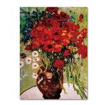 24" x 32" Daisie & Poppies by Vincent Van Gogh - Trademark Fine Art