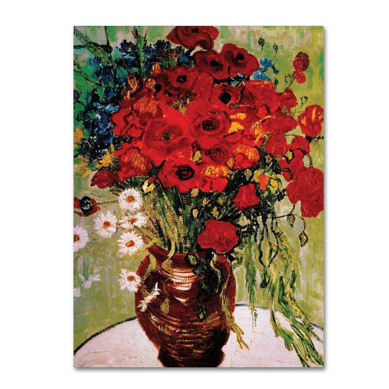 24&#34; x 32&#34; Daisie &#38; Poppies by Vincent Van Gogh - Trademark Fine Art, 1 of 7
