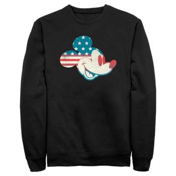 Men's Mickey & Friends Fourth of July Mickey Mouse Face Sweatshirt