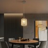 YIYIBYUS 1-Light Silver Modern Crystal Shaded Pendant Light with Adjustable Height - 2 of 4