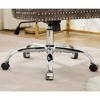 Sapphtopaz Modern Office Chair with Tufted Button Upholstered Adjustable Height Swivel Chair with Metal Base Desk Chair for Home Office - 4 of 4