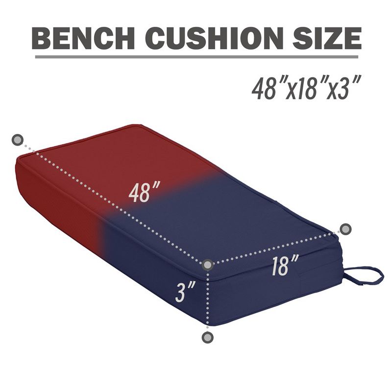 Outdoor Bench Cushion,Waterproof Patio Furniture Cushions, 2 of 5