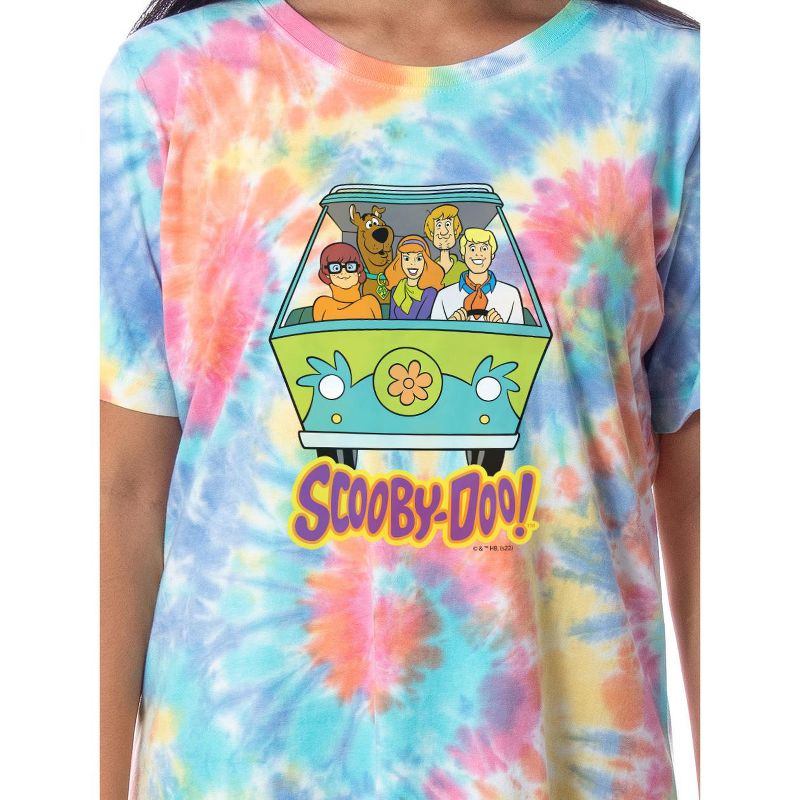 Scooby-Doo Womens' The Gang Mystery Machine Nightgown Sleep Pajama Shirt Multicolored, 3 of 6