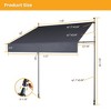 10x4FT Retractable Awning, Iron Stand Tool-Free Installation, Sun Shade for Window, Balcony, Patio - 4 of 4