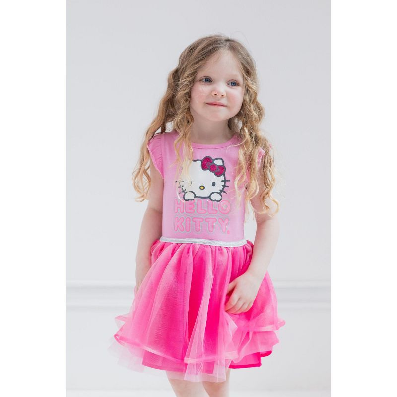Hello Kitty Girls Tulle Dress Little Kid to Big Kid, 2 of 8