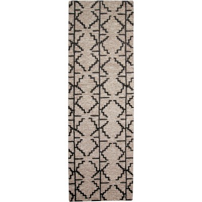 Enzo Transitional Geometric Black/Taupe/Gray Area Rug