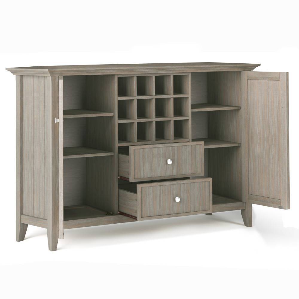 Photos - Display Cabinet / Bookcase Freemont Sideboard Buffet and Winerack Distressed Gray - WyndenHall