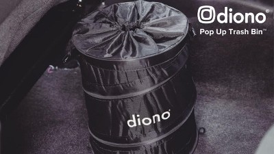 Black Collapsible Water-Resistant Car Trash Bin