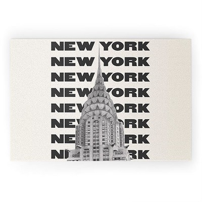 April Lane Art New York City BW 36" x 24" Welcome Mat - Society6