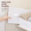 Aoibox Decorative Trapezoid Closet Storage Baskets with Handles Set of 8 White Collapsible Bins for Shelves Home Office - 4 of 4