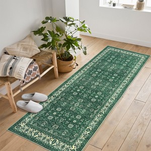 Vintage Bohemian Area Rug for Living Room – Low Pile, Non-Slip, Stain-Resistant, Ideal for Bedroom, Dining Room, Home, Office - 1 of 4