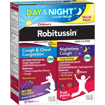 Children's Robitussin Day/Night Cough & Chest Congestion DM ...