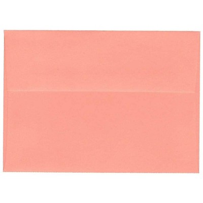 JAM Paper A7 Invitation Envelopes 5.25 x 7.25 Salmon Pink 298224036