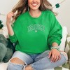 Simply Sage Market Women's Graphic Sweatshirt Embroidered Irish Varsity Clover St. Patrick's Day - White Ink - 2 of 3