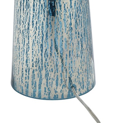 Stylish Mercury Glass Kids Table Lamp Set with White Drum Shade
